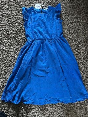 Arshiner Girls  Dress  Boho Flutter Sleeve Maxi Dresses royal blue size 14